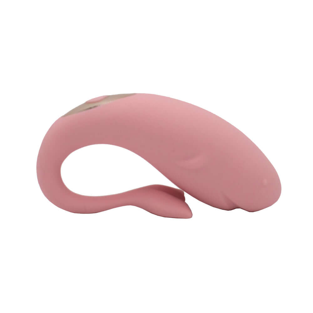Orcasm Remote Controlled Wearable Egg Vibrator in a curved, whale-inspired design for versatile stimulation.