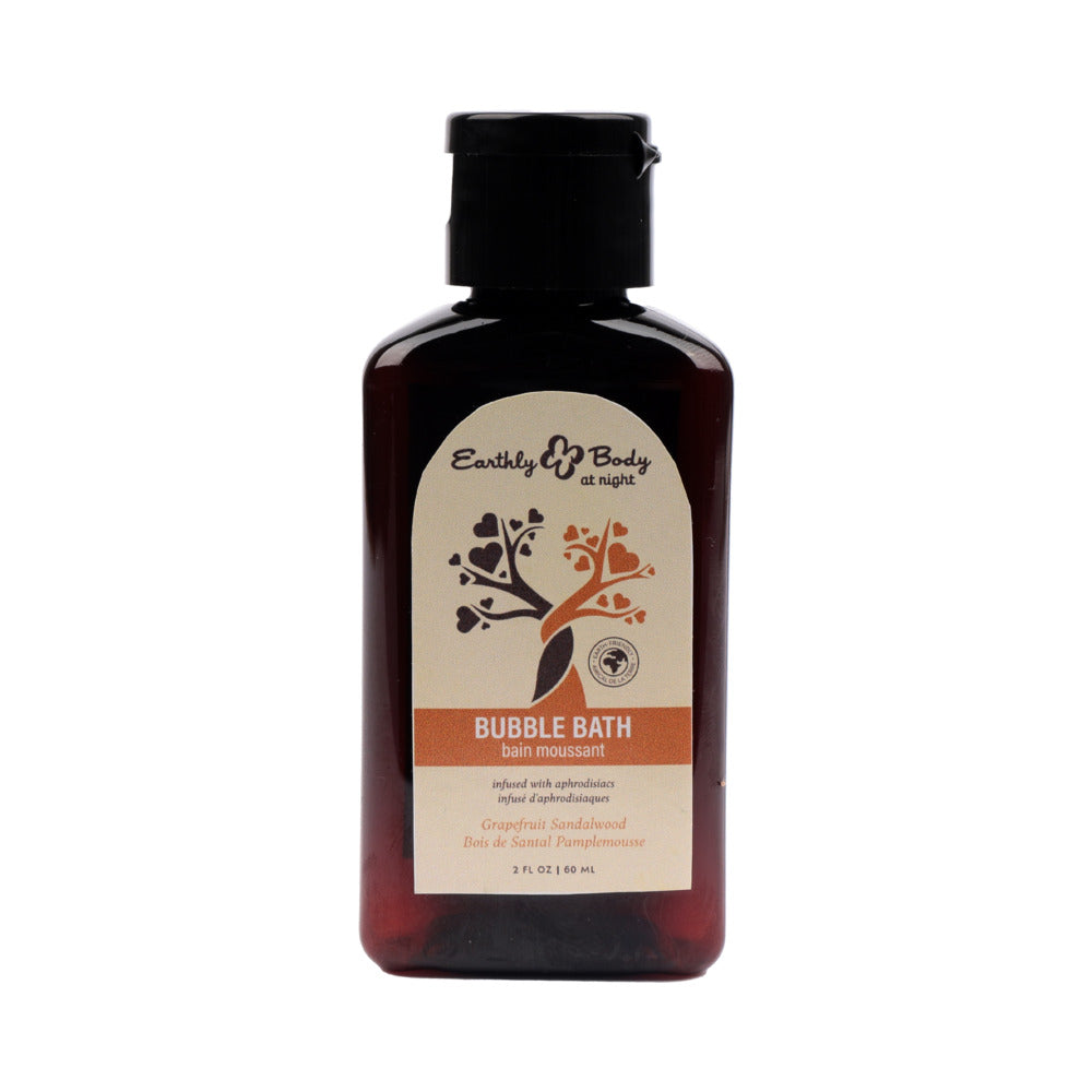 At Night Aphrodisiac Bubble Bath Grapefruit Sandalwood 2 Oz bottle for relaxation and romance