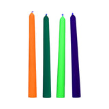 Master Series Glow Wax UV Blacklight Reactive Drip Candles Set of 4 in orange, green, blue, and purple