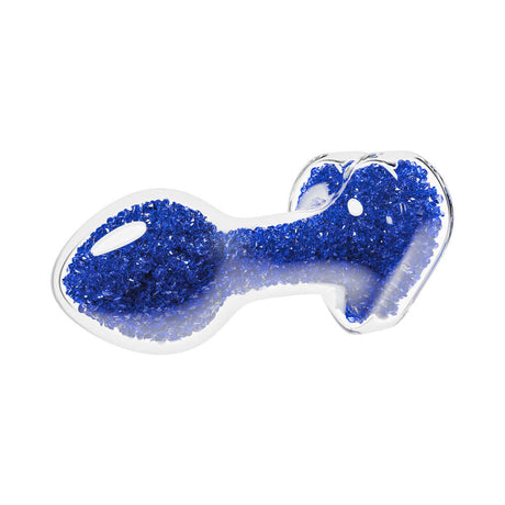Oh My Gem Prestige Glass Anal Plug Blue showcasing elegant design with sapphire-like color and smooth finish.