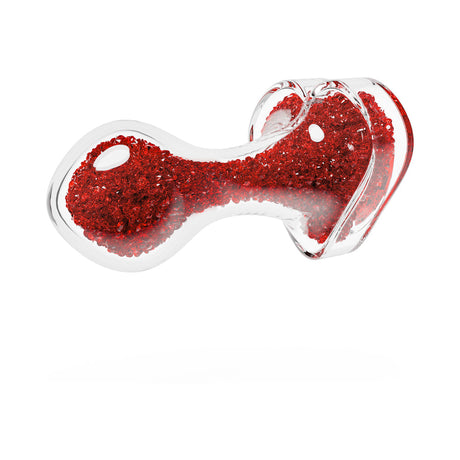 Oh My Gem Lustre Glass Anal Plug Red showcasing luxurious ruby-inspired design with smooth contours.
