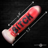 Master Series BITCH Silicone Dildo with 1.8-inch girth and 7-inch length for intense pleasure.