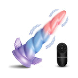 Creature Cocks Deluxe Dream Rider Vibrating Unicorn Dildo with remote control and spiral texture.