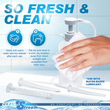 CleanStream XL Enema Bottle with 3 Attachments cleaning instructions and care tips.