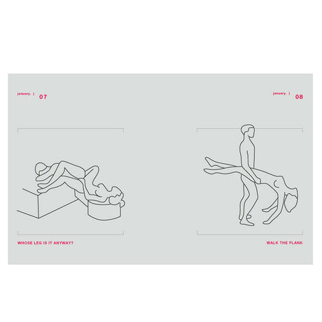 Illustration of two sex positions from the Position of the Day Revised and Updated Sex Every Day in Every Way guide.
