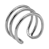 Rouge Stainless Steel Triple Wire Glans Ring showcasing sleek design for enhanced sensitivity and stimulation.