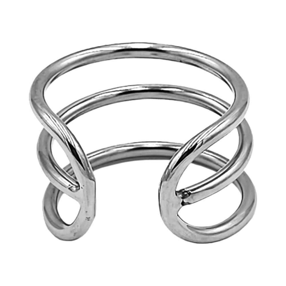 Rouge Stainless Steel Triple Wire Glans Ring designed for comfort, enhancing sensitivity and maintaining firmer erections.