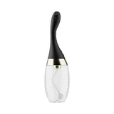 Anal Adventures Platinum Aqua Jet Black anal douche with 3-speed jet pressure and ergonomic design.