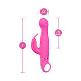 Aria Naughty AF 2.0 Rechargeable Vibe Plum, pink dual-stimulator with 10 vibration modes and RumboTech technology.