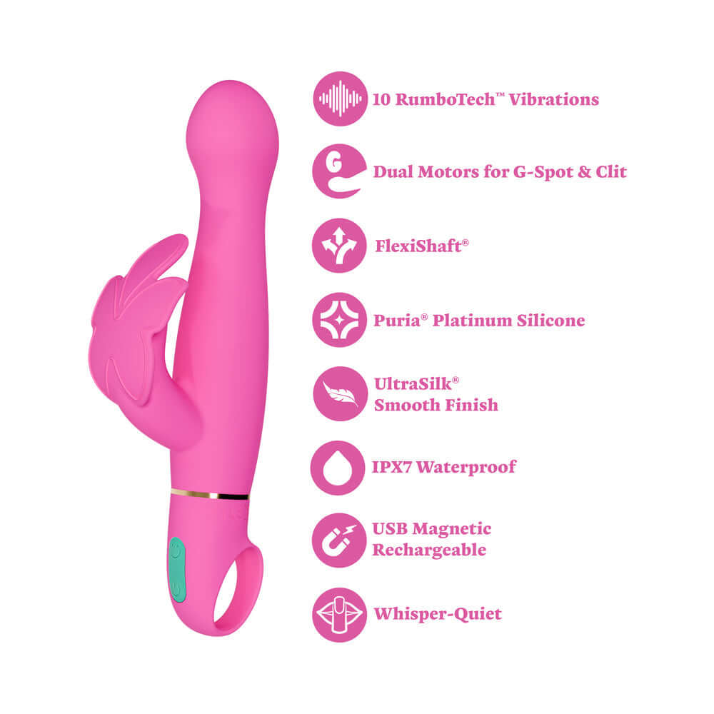 Aria Naughty AF 2.0 Rechargeable Vibe Plum features dual motors, 10 vibrations, and USB recharge.
