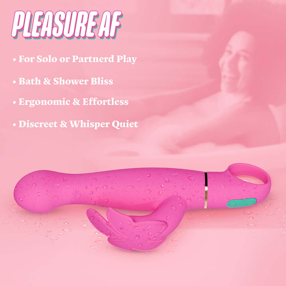 Aria Naughty AF 2.0 Rechargeable Vibe Plum with ergonomic design for solo or partnered play, bath bliss, and whisper quiet.