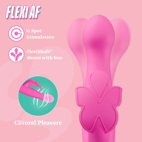 Aria Naughty AF 2.0 Rechargeable Vibe Plum with G Spot and clitoral stimulation features.