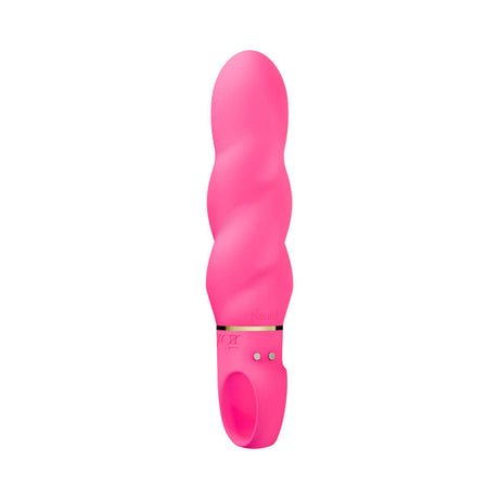 Aria Amazing AF 2.0 Rechargeable Vibe Fuchsia, a stylish pink vibrator with ribbed design and user-friendly controls.
