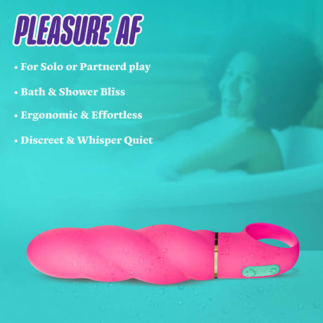 Aria Amazing AF 2.0 Rechargeable Vibe Fuchsia for solo or partnered play, ergonomic design, discreet and whisper quiet.