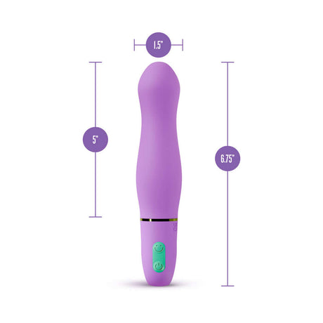 Aria Exciting AF 2.0 Rechargeable Vibe Indigo dimensions 5 inches long, 1.5 inches wide, and 6.75 inches tall