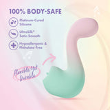 Play With Me Massager Melody Pink features 100% body-safe materials, including platinum-cured silicone for safe pleasure.