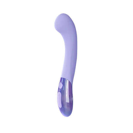 Biird Gii Glow Massager Lilac, a curved and vibrant vibrator designed for pleasure and satisfaction.