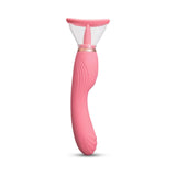 Le Wand Lick Double Ended Vibrator in a sleek pink design showcasing its unique shape and flexible tip for pleasure.