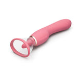 Le Wand Lick Double Ended Vibrator in pink, featuring innovative silicone design for pleasure and stimulation.