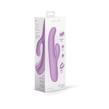 Le Wand Hither Rocking Rabbit Vibrator packaging showcasing its curved design and dual-stimulation features.