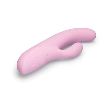 Le Wand Hither Rocking Rabbit Vibrator in soft pink, designed for dual-stimulation and G-spot pleasure.