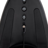 The Cowgirl Saddle Machine Black top view showing control buttons and charging port.