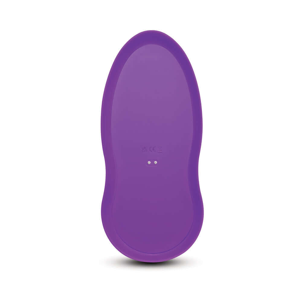 Cowgirl Rodeo Rider Thrusting Grinding Tapping Dildo Purple base view showcasing its smooth design.