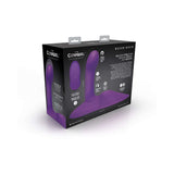 Cowgirl Rodeo Rider Thrusting Grinding Tapping Dildo Purple product packaging displaying its features and design.