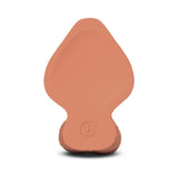 b-Vibe Slipskin Realistic Silicone Dildo 6 inch Girthy Mocha showing realistic design and silicone texture from below