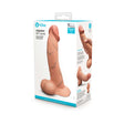 b-Vibe Slipskin Realistic Silicone Dildo 10 in. Curved Mocha