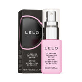 LELO Pleasure Enhancing Serum 0.5 Oz bottle and box with stimulating gel for heightened pleasure.