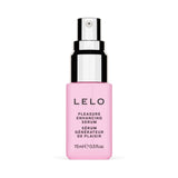 LELO Pleasure Enhancing Serum 0.5 Oz bottle showcasing luxurious stimulating gel for heightened pleasure.