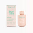 Playground Free Love Water-Based Personal Lubricant 3.7 Oz bottle and packaging, gentle and soothing formula for comfort.