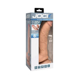 JOCK Hard-Core Triple Density Dildo with Balls 8 inch in packaging showcasing realistic design and lifelike texture.