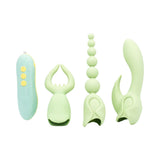 Pleasure Hunter Multifunction Vibrator with multiple attachments for varied stimulation and pleasure.