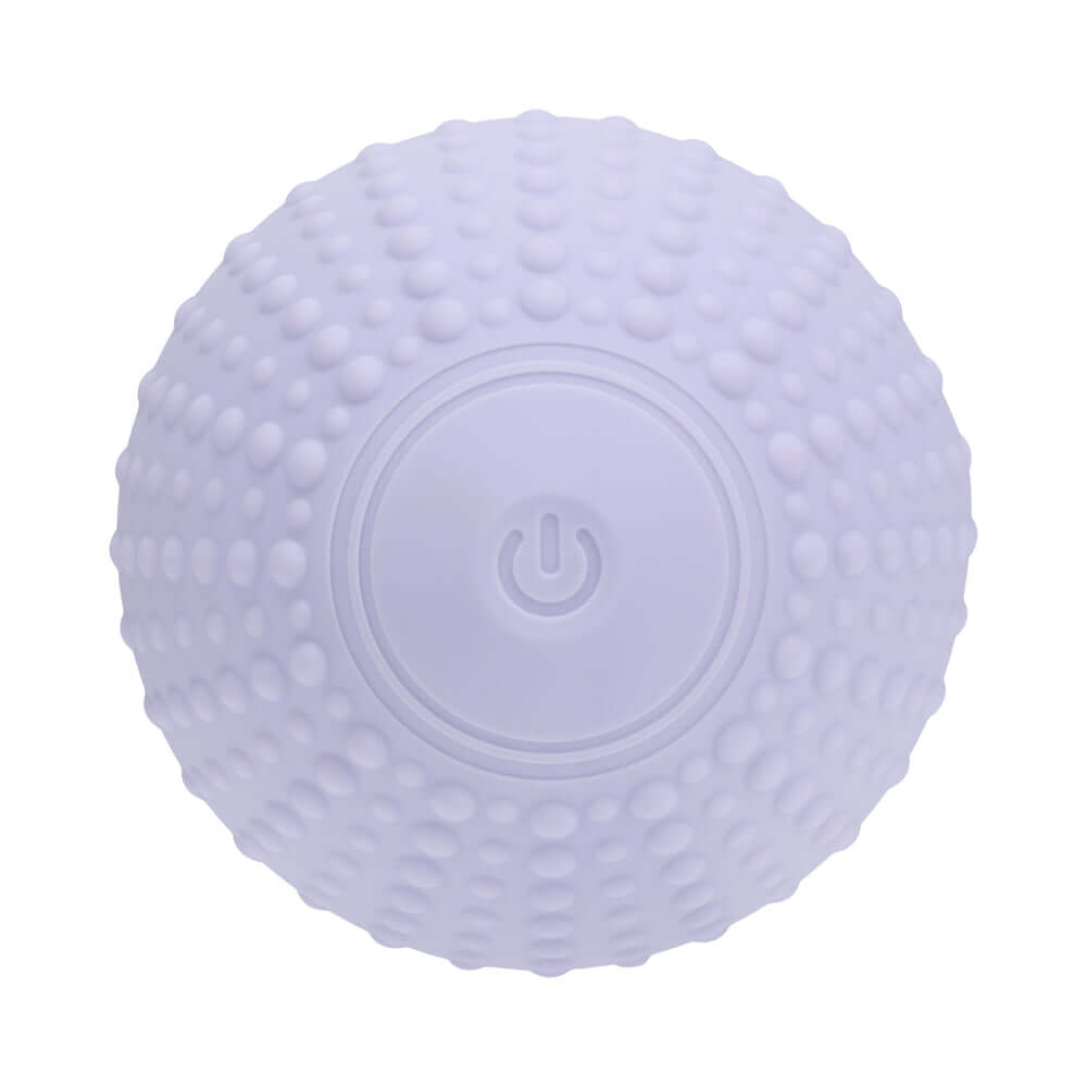 LoveLine ComfortPulse Silicone Massager Lavender in lavender color with textured surface for comfort and relaxation.