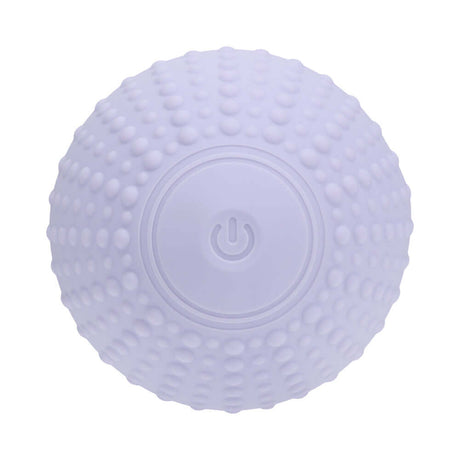 LoveLine ComfortPulse Silicone Massager Lavender in lavender color with textured surface for comfort and relaxation.