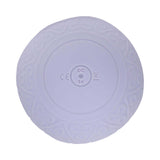 Bottom view of LoveLine ComfortPulse Duo Silicone Massager Lavender showing design and charging port.