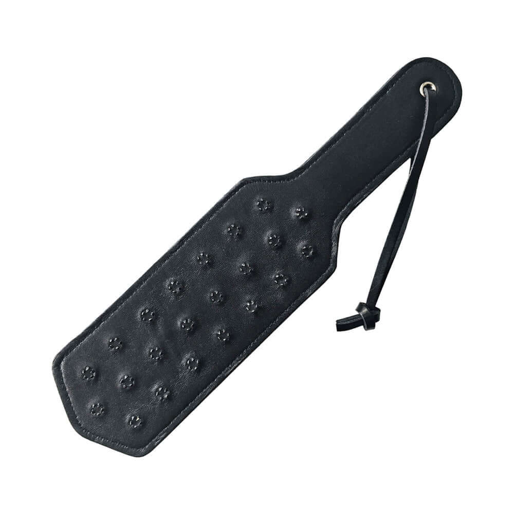 Rouge Leather Pin Prick Paddle with metal spikes for impact play and heightened sensation.