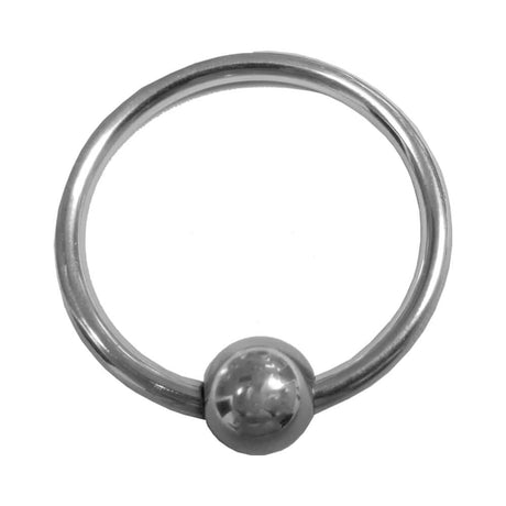 Rouge Stainless Steel Glans Ring with Pressure Point Ball, smooth stainless steel design for enhanced stimulation.