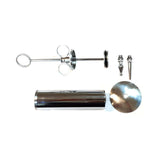 Rouge Stainless Steel Enema Syringe components including syringe, nozzles, and matching accessories.