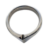 Rouge Stainless Steel Taj Cock Ring 32 mm, features a sleek crown-shaped design for enhanced stimulation.