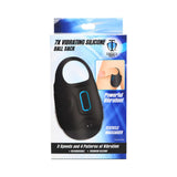 Trinity Men 7X Vibrating Silicone Ball Sack packaging showcasing testicle massager features and design.