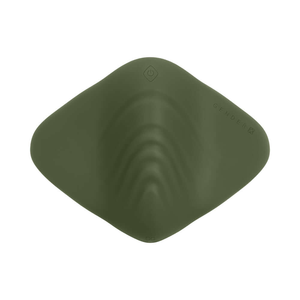 Gender X Pleasure Pad Rechargeable Grinding Pad and Stroker in soft silicone, offering unique contour and textures.