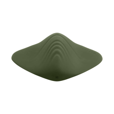 Gender X Pleasure Pad Rechargeable Grinding Pad and Stroker in olive green silicone design for hands-free pleasure