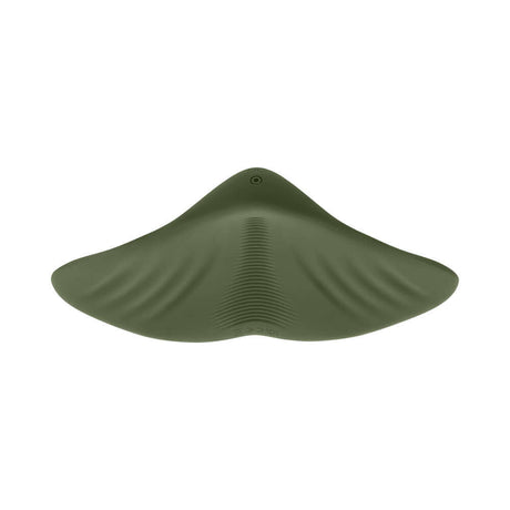 Gender X Pleasure Pad Rechargeable Grinding Pad and Stroker in olive green, designed for hands-free pleasure.