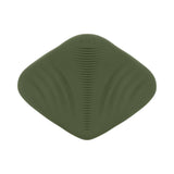 Gender X Pleasure Pad Rechargeable Grinding Pad and Stroker in soft green silicone with contoured surface.