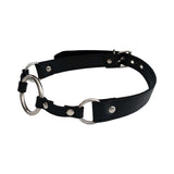 Rouge Fetish Play Vegan O-Ring Gag Black, a sleek black gag with open O-ring for restraint and roleplay scenarios.