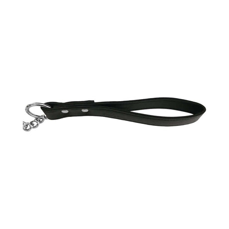 Rouge Fetish Play Vegan Leash Black, durable vegan faux leather leash with sturdy construction and classic appearance.