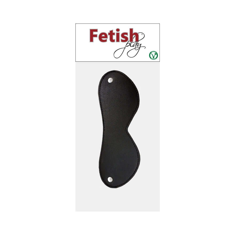 Rouge Fetish Play Vegan Blindfold Black, a sleek black blindfold for enhancing sensory experiences.